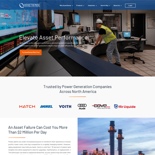 Engaging B2B Website Upgrade for AssetSense Design by Obizzy