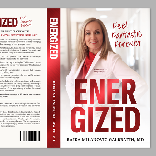Design a New York Times Bestseller E-book and book cover for my book: Energized Ontwerp door tata visual