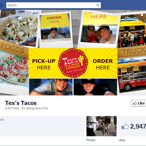 Facebook Landing Page --- Tex's Tacos - the original Nueva Texicana food truck (Voted #1 Food Truck in Atlanta) Design by yusakagustinus