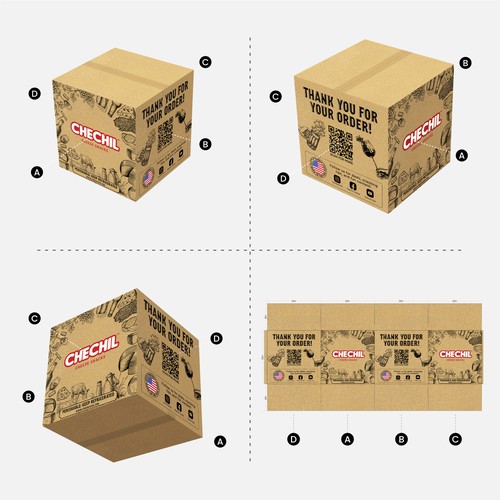 Designs | Chechil Cheese Snacks Shipping Box | Product packaging contest