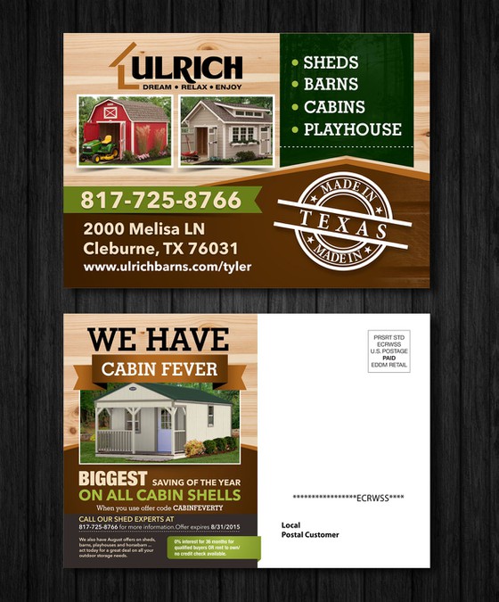 Ulrich Marketing Mailer Postcard Flyer Or Print Contest