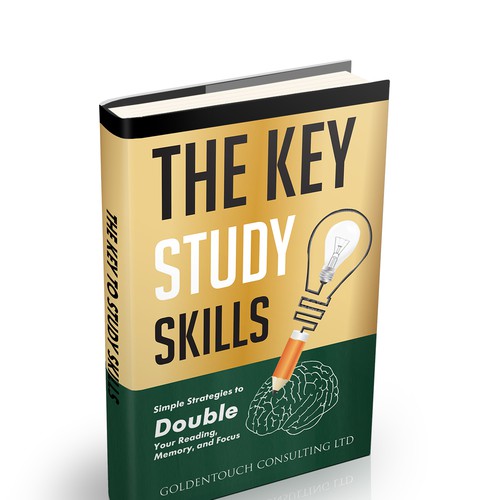 Design a book cover for "The Key to Study Skills:  Simple Strategies to Double Your Reading, Memory, and Focus" book Design by Pagatana