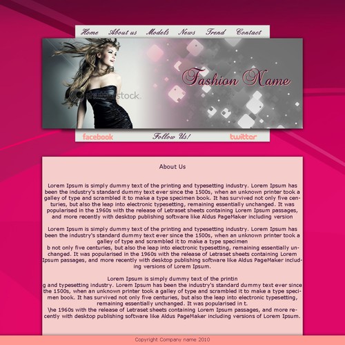 1-3 Page Website Template Design von Radu.D