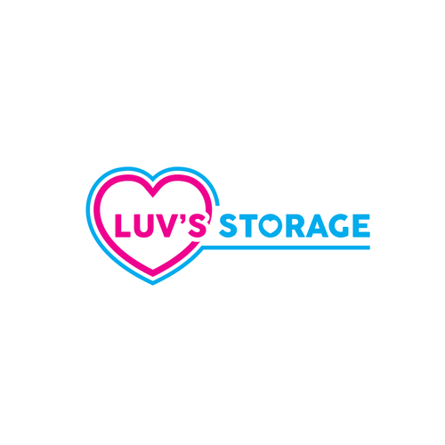 Luv’s Storage - modern logo with bright color Design by Bad Flow