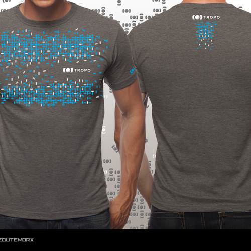 Funky shirt for Tropo - Voice and SMS APIs for developers Design by xzequteworx