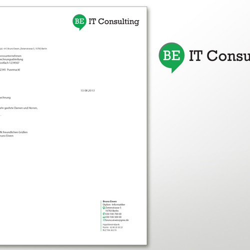 Stationery für BE IT Consulting Design por pulunx_19