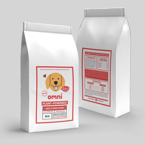 Plant-based dog food label design! Design by Mrs Design ♥