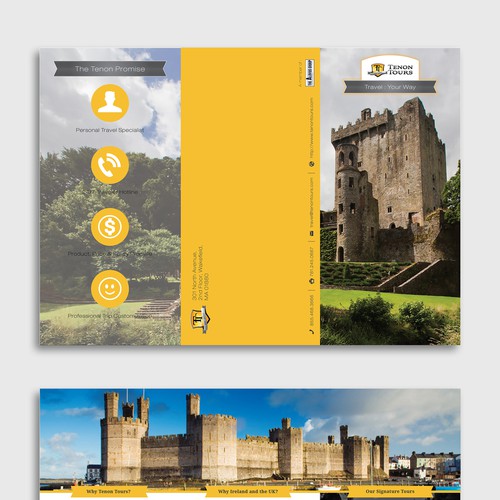 Create an inspiring travel brochure for an Ireland and UK tour operator! Design by dagusuper