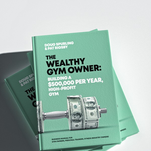 Design by Meln titled "The Wealthy Gym Owner Book"