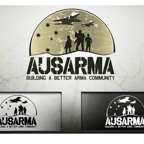 Logo for AUSARMA (ANZ Military Gaming) Diseño de MilGraphics.hu