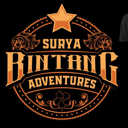 vintage bali jungle rafting Design by Sendisign