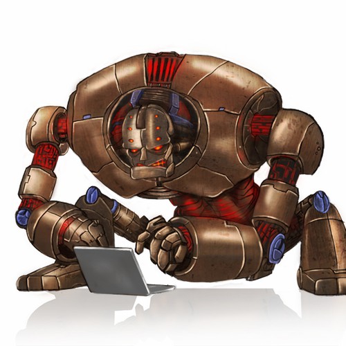 Computer modeled (CG) evil robot illustration Design von Polka Magik