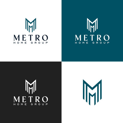 Metro Home Group Real Estate Team Logo Diseño de Francesco Saviano
