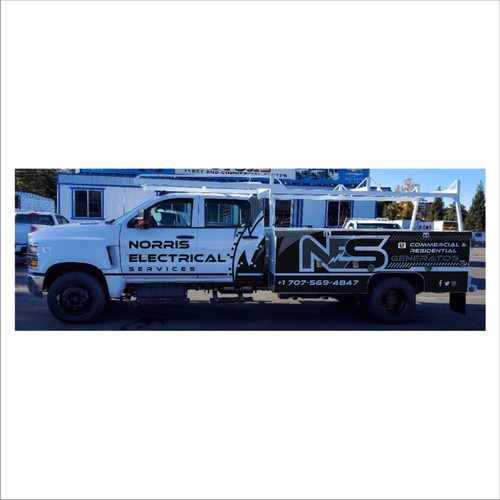 Electrical company needs a new truck wrap! Design by e^design
