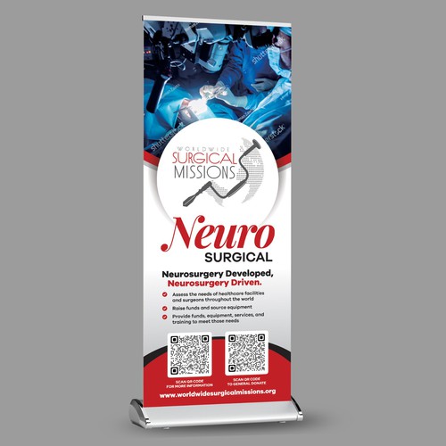 Surgical Non-Profit needs two 33x84in retractable banners for exhibitions デザイン by Dzhafir