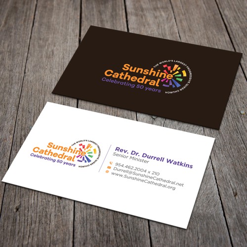 Business Card for Growing Progressing LGBTQ Church Design by Rskylight