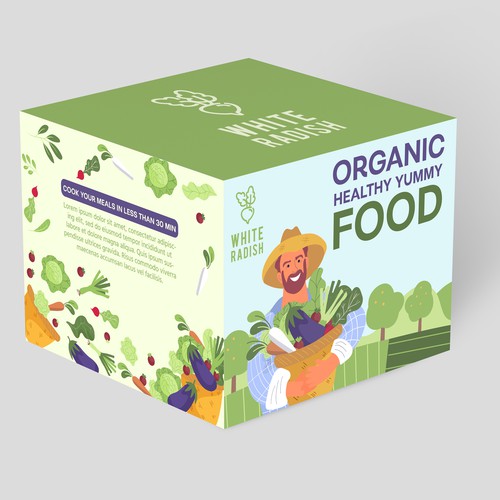 Design di WHITE RADISH-meal prep box di Radmilica