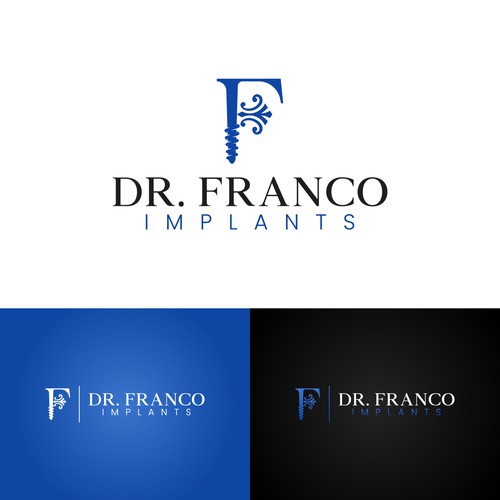 Luxury Dental Implant Logo Brand for World-Class Implant Surgeon appeal Patients and Other Doctors Design by yourbay