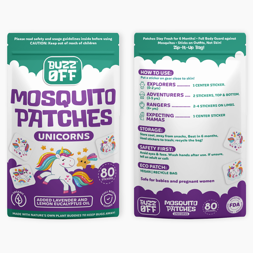 Mosquito repellent patches for Kids Design by Sandwalker