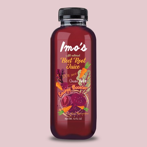 Natural juice label creator to make our juice bottle pop Design by Nirmana92