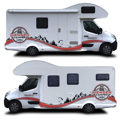 Our rv (recreational vehicle) need a mensencamper-like design to be the  highlight on the campsite., Car, truck or van wrap contest