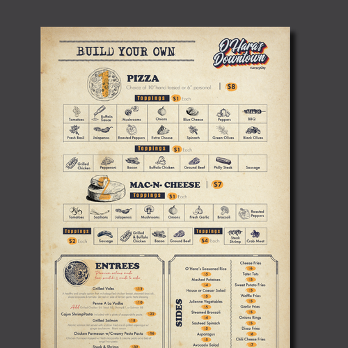 Bar & Grill Menu Design Design by ✒️ Maii.sh