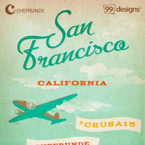 Design a retro "tour" poster for a special event at 99designs! Diseño de Design Artistree