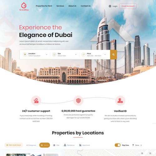 Redesign Homepage for Renting webiste Design by Designs Alpha