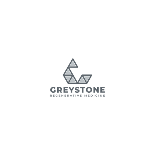 I like the lettering of Greystone here.  And then below Greystone a grey, stone-like structure with mortar or joints in  Design by satwz™