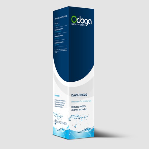 Looking for modern & luxurious redesign of water filter packaging Design by UniqueHub