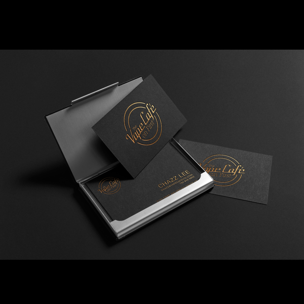 Design by RE3VOLUTION DESIGNS™ titled "Retro Logo fusion feel for The Vape Cafe "