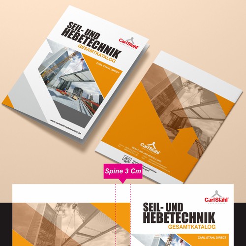 Cover page and back page DIN A4 industrial catalog as standard layout for catalogs Design von nng