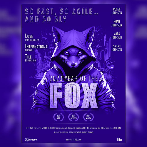 Design di Life360 2023 Year of the Fox Poster di Designer Anuragd