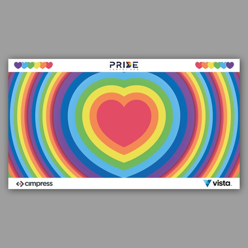 Virtual backgrounds for PRIDE month (multiple winners) Design by Simeo