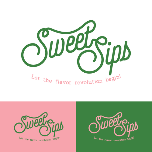 Sweet Sips logo design Diseño de Júnior Augusto
