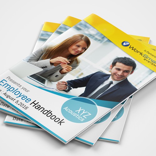 Design a new look for employee handbook - cover page/header/new font Design by Texmon