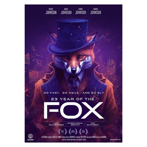 Life360 2023 Year of the Fox Poster Design by sougatacreative