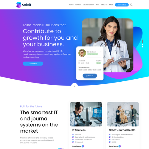 Design a new wordpress theme for an IT company in Norway Design by Technology Wisdom