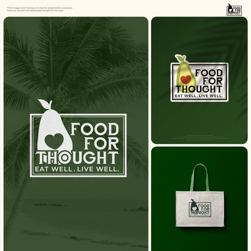 Fresh, Playful Island-Inspired Logo for Food For Thought – Organic Café & Market in the Florida Keys Design by norzone