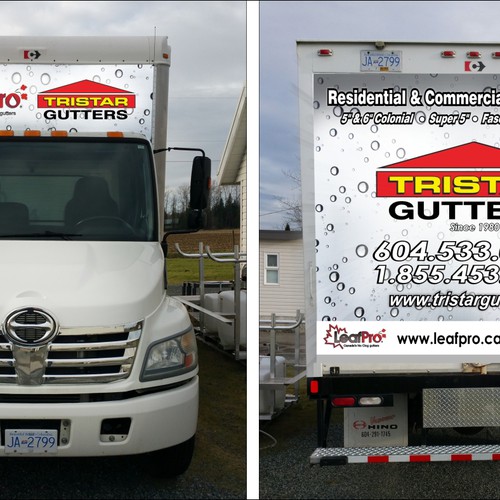 Tristar Gutter truck vehicle wrap (I AM HAVING A PRO INSTALL WRAP) Design by T i f a n y' s