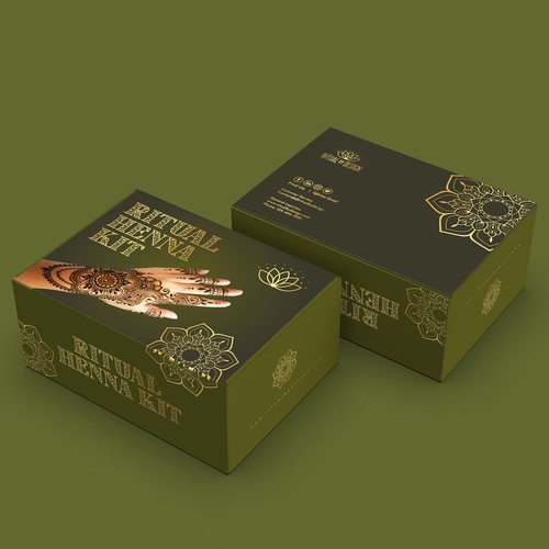 Packaging design for henna art kit Design by Imee008