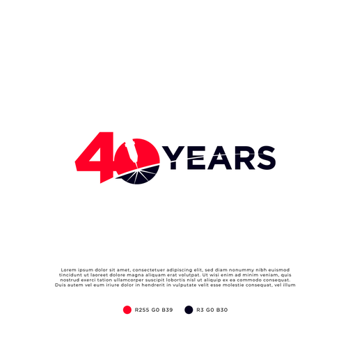 Looking for a modern, expressive 40 years jubilee logo Design by Alexa_27