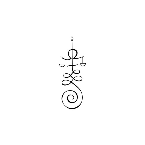 Unalome/Libra Scales Wrist Tattoo Design by RadeM