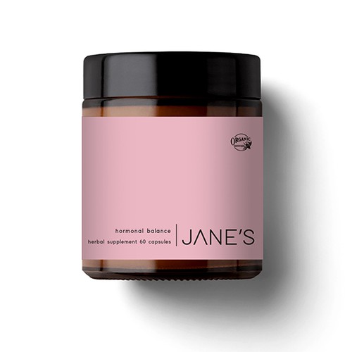 Minimal supplement label design Design by fayastata77