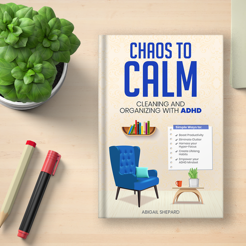 Simple and Empowering book cover for cleaning and organizing Diseño de Knorpics