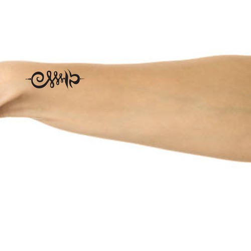 Unalome/Libra Scales Wrist Tattoo Design by RadeM