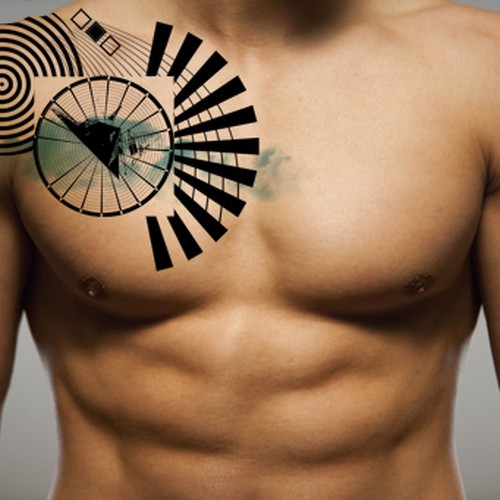 Tattoo with Stealth Bomber Design by 5291