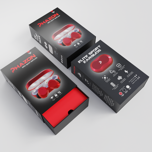 Wireless earbuds packaging box sleeve design Design por i•d•a•d