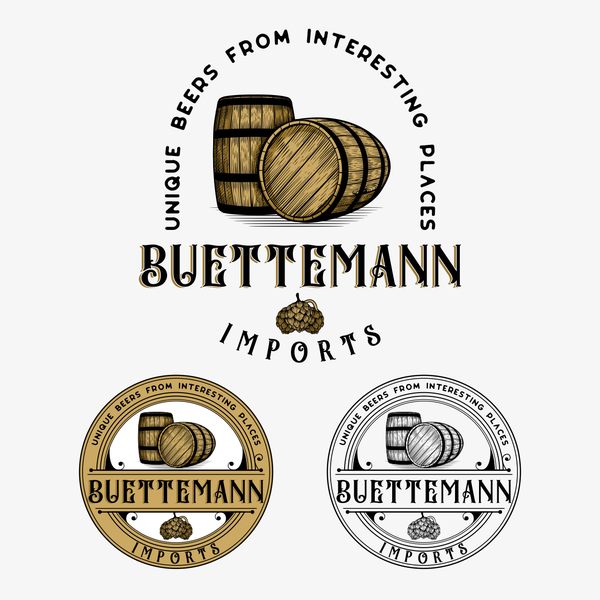 Design by hol_87 titled "Buettemann Imports logo for beer"