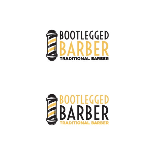 Traditional Barber shop logo Design by Three Crowns Studio